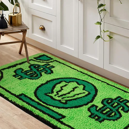 Miniatura 3 de RoomTalks Linda alfombra de dinero de 3 x 5 pulgadas, divertida, pequeña, para dormitorio de niñas, niños, baño, cocina, dormitorio, antideslizante