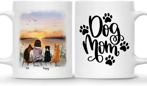Miniatura 13 de Gossby Taza personalizada – Taza personalizada para perro, taza para mamá, taza para amantes de los perros, taza para mascotas, taza de café