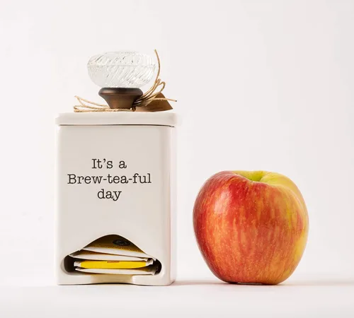 Miniatura 5 de Mud Pie FBA_ Organizador de cerámica para bolsas de té, blanco