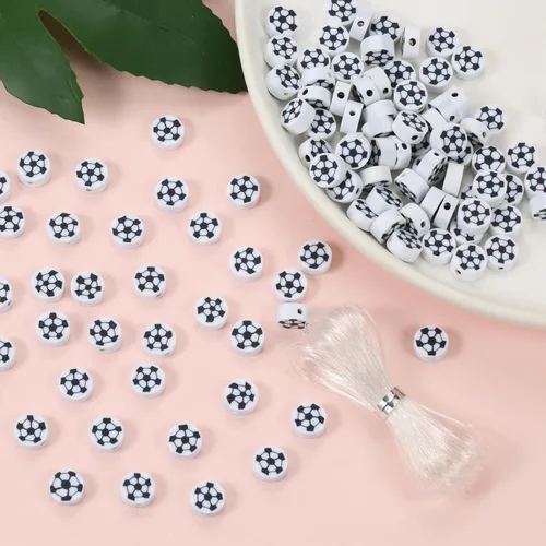 Miniatura 21 de 100 piezas de cuentas espaciadoras de arcilla polimérica de animales para joyería de mujer, pulseras, collares, aretes, accesorios de bricolaje