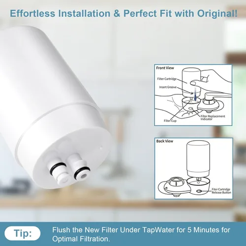 Miniatura 3 de Filtro de repuesto para grifo Brita - Compatible con el sistema de filtros de grifo Brita 36311, FF-200, FF-100 - Paquete de 3 - Se adapta a todos
