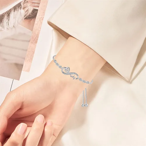 Miniatura 4 de Infinity Love Bracelets for Women Girls Birthday Valentines Day Jewelry Gifts for Her Girlfriend Wife Mom from Daughter Son
