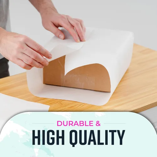 Miniatura 5 de Bryco Goods Rollo de papel kraft – 18 pulgadas x 75 pies (900 pulgadas) – Paquete de 2 – Papel de caballete blanco para dibujar, pintura, artes