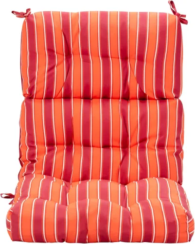 Miniatura 14 de Tangkula Cojín para silla de respaldo alto para patio, almohadillas de asiento para silla con lazos antideslizantes, cojines de repuesto