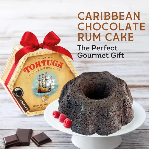 Miniatura 5 de TORTUGA Pastel de ron de chocolate caribeño – Pastel de ron de 16 onzas – El regalo gourmet premium perfecto para cestas de regalo, fiestas
