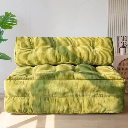 Miniatura 17 de MAXYOYO Sofá cama plegable, silla convertible con almohada, sofá plegable con soporte para la espalda, silla plegable portátil para cama, cómodo