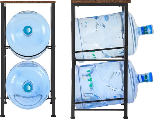 Miniatura 5 de LIANTRAL Organizador de Botellas de Agua de 5 Galones con Estante de Almacenamiento, Soporte para Jarra de Agua, Estante para Jarra de Agua, Soporte