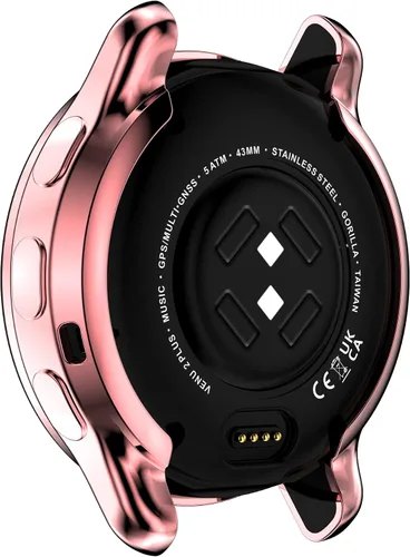 Miniatura 3 de Funda compatible con Garmin Venu 2 Plus Watch Protector de pantalla, funda protectora completa, accesorios de parachoques de TPU suave (rosa)