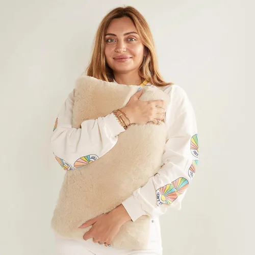 Miniatura 2 de UnHide Squish Almohada lumbar – Almohada de piel sintética – Almohada extra suave – Forma rectangular, relleno de poliéster – Lavable a máquina