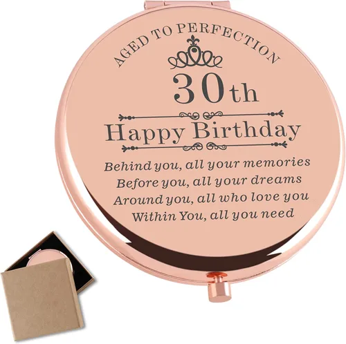 Miniatura 13 de Regalos para niñas de 15 años para cumpleaños, espejo compacto de viaje de oro rosa, ideas de regalo de cumpleaños 15 para adolescentes, niñas