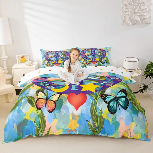 Miniatura 14 de Juego de funda de edredón para niños con diseño de gato negro, tamaño individual, juego de ropa de cama de animales lindos con burbujas de baño