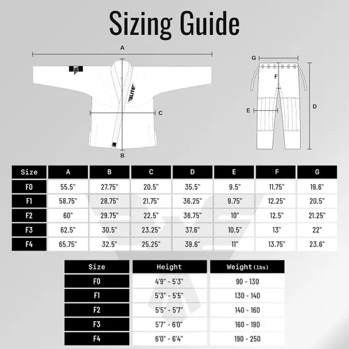 Miniatura 5 de Elite Sports Ultra ligero BJJ GI para mujer - IBJJF Jiu-Jitsu GI para niñas y mujeres (consulte la guía especial de tallas)