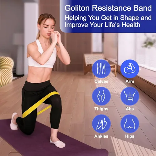 Miniatura 5 de Bandas de ejercicio de resistencia para entrenamiento en casa, estiramiento, entrenamiento de fuerza, terapia física, bandas elásticas de NEGRO-VERDE