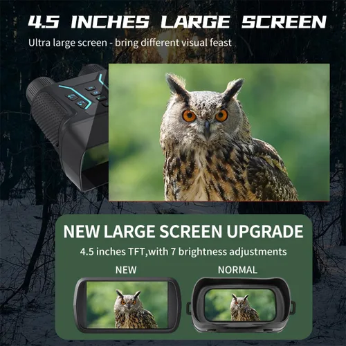 Miniatura 3 de Gafas de visión nocturna y prismáticos de visión nocturna con agarre, video 4K UHD, imagen de 36 MP, pantalla HD de 4.5 pulgadas, zoom digital 8X