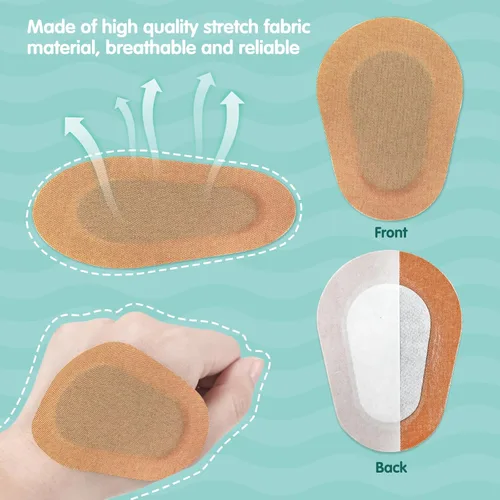 Miniatura 3 de 40 parches adhesivos beige para los ojos para adultos, vendajes de tela no tejida para los ojos, almohadillas cómodas y transpirables para niños