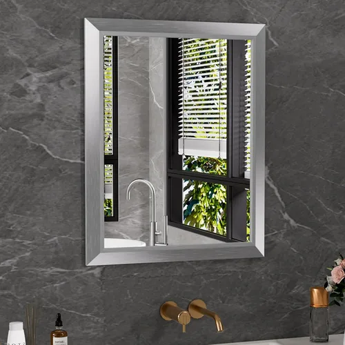 Miniatura 68 de Amorho Espejo de Baño Negro, Espejos de Pared de 24x30 Pulgadas con Marco de Metal Grueso para Sobre el Fregadero, Dormitorio, Sala de Estar