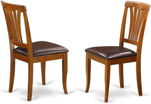 Miniatura 4 de East West Furniture DLAV5-SBR-LC - Juego de mesa de comedor de 5 piezas, incluye una mesa de cocina redonda con gotas y 4 sillas de comedor Marrón