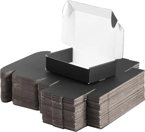 Miniatura 9 de Spakon Paquete de 50 cajas de envío, cajas de embalaje de cartón corrugado para pequeñas empresas, bonitas cajas pequeñas de cartón, cajas de cartón