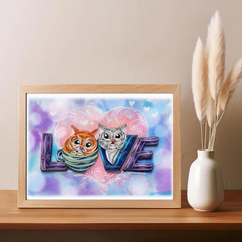 Miniatura 4 de Tarjeta del día de San Valentín, divertida tarjeta de felicitación de amor de gato, tarjetas de gato, tarjeta romántica de 5 x 7 pulgadas