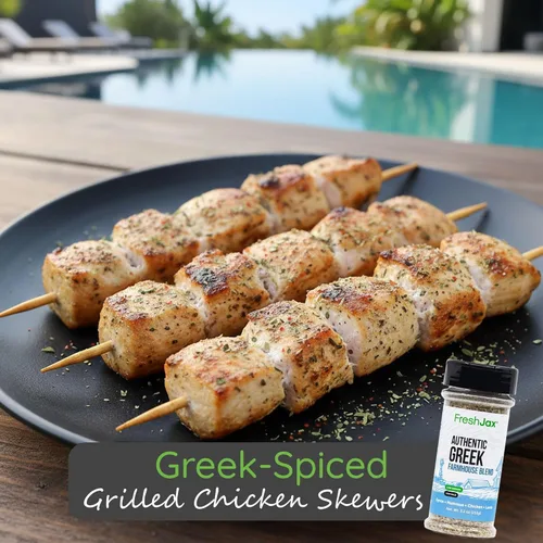 Miniatura 10 de FreshJax Auténtico condimento griego – 3.2 onzas Mezcla de hierbas mediterráneas para pollo, cordero, mariscos, giroscopios, verduras Perfecto