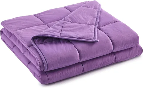 Miniatura 10 de RelaxBlanket - Manta con peso (10 libras, 60 x 80 pulgadas, color verde oscuro), manta pesada con cuentas de vidrio