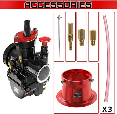 Miniatura 6 de 1PZ PW0-K21 PWK - Carburador de 1.82 pulgadas para reemplazo de carburador, rendimiento universal para motocicletas Pit Dirt Bike Off Road ATV Quad