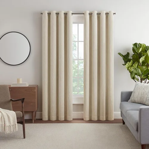 Miniatura 13 de Eclipse Décor Quinn - Cortina opaca 100 % sólida, con textura, absolutamente cero para privacidad, perfecta como cortinas de sala de estar