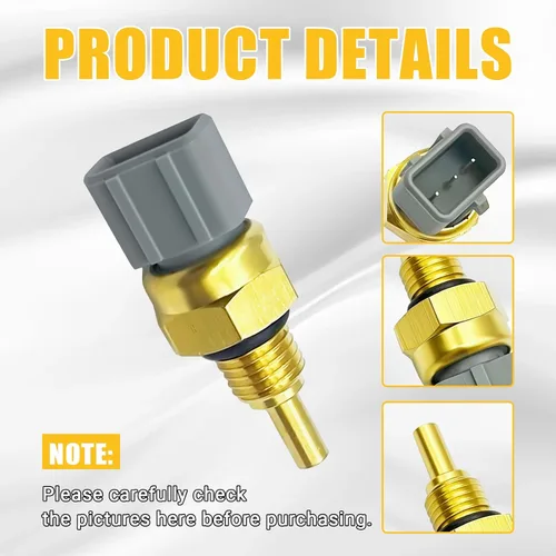 Miniatura 5 de Sensor de temperatura del refrigerante de latón de 3 pines apto para John Deere Gator XUV 825i 825M 835M 835R 835E, reemplaza MIA13198 MIU12581