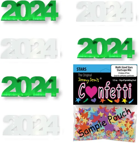 Miniatura 28 de Confetti Year 2024 Negro, Azul Royal Combo - 2 bolsas de media onza (1 oz)
