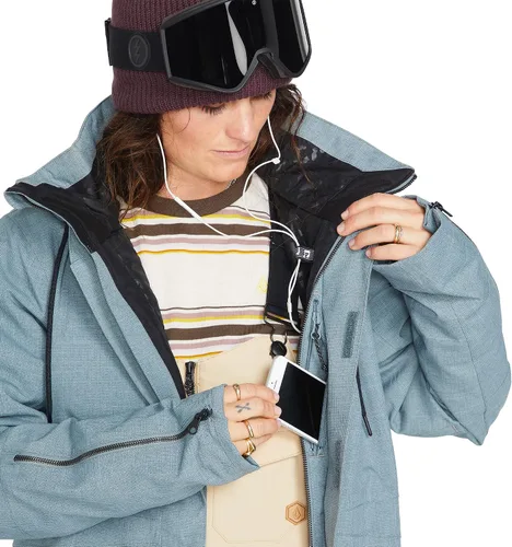 Miniatura 10 de Volcom Sherwin - Chaqueta de invierno con capucha aislada para snowboard y esquí para mujer