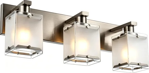 Miniatura 12 de Lámpara de pared negra de WINSHEN, lámpara de tocador de baño de 2 luces, lámpara de montaje en pared sobre espejo para dormitorio, estudio, sala