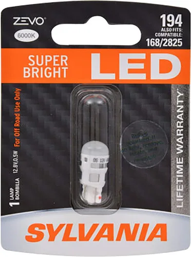 Foco LED blanco Sylvania Zevo 168 T10 W5 W (Paquete de 1), 194, Blanco