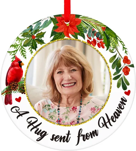 Miniatura 9 de WhatSign Adornos de Navidad para marco de fotos, adornos personalizados para árbol de Navidad, regalo de recuerdo de fotos familiares personalizado