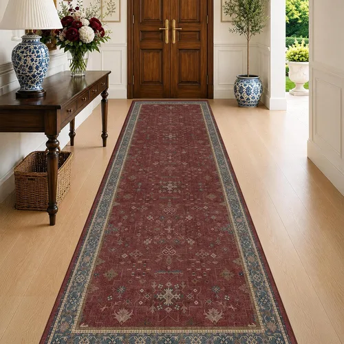Miniatura 235 de Alfombra Boho Negra para Sala de Estar - Alfombra de Área Lavable de 10x14 Pies, Alfombras de Comedor para Debajo de la Mesa, Alfombra Suave de Pelo
