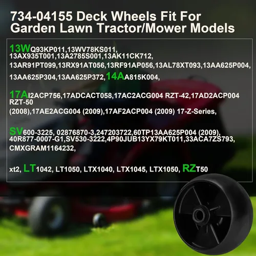 Miniatura 7 de 734-04155 Ruedas de cubierta – Piezas de repuesto de ruedas de cortacésped Cub Cadet para MTD, Cub Cadet, Troy Bilt Tractor de cortacésped