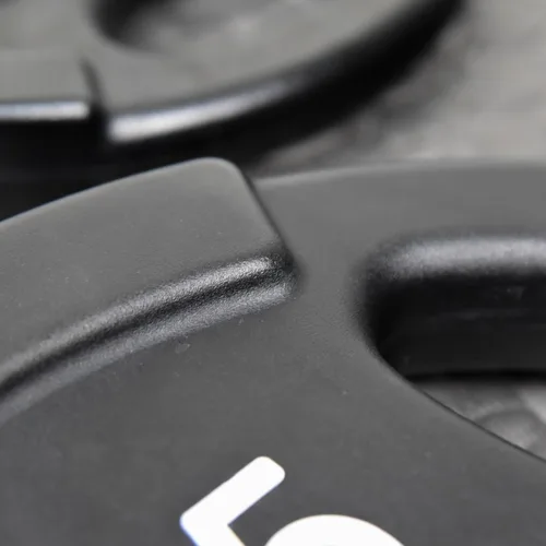 Miniatura 4 de NEXO - Par de platos comerciales de uretano de 45 libras, estándar olímpico de 2 pulgadas, acabado premium para entrenamiento de pesas, fitness