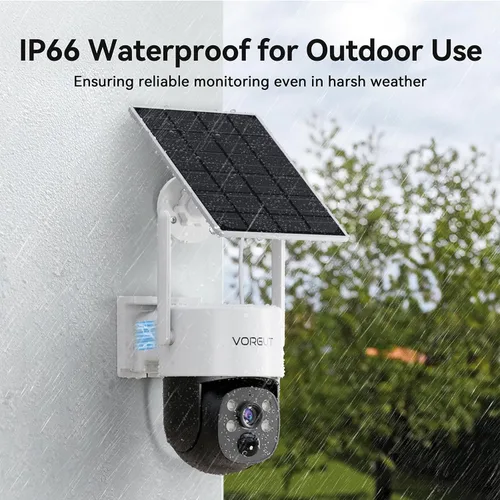 Miniatura 9 de Sistema de cámara de seguridad con energía solar para exteriores con monitor de 10 pulgadas, 2 cámaras inalámbricas 2K para seguridad del hogar