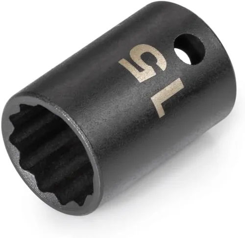 Miniatura 13 de TEKTON Accionamiento de 3/8 pulgadas x 1 pulgada Zócalo de impacto de 12 puntos poco profundo SID12225