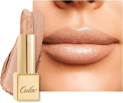 Miniatura 26 de Oulac Lápiz labial rojo, regalos de Navidad para mujeres, fórmula hidratante ligera con brillo 3D metálico, color de labios de alto impacto, Bomba