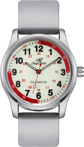 SIBOSUN Nurse Watch Wrist Watch Easy to Read Watches for Medical Students, Nurse, Doctors, Quartz Analog Second Hand Luminous Waterproof Silicone