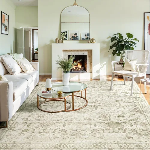 Miniatura 12 de Alfombra de área pequeña de 2 x 3 pulgadas, color beige, para entrada, baño, cocina, antideslizante, de pelo bajo, lavable, moderna alfombra bohemia