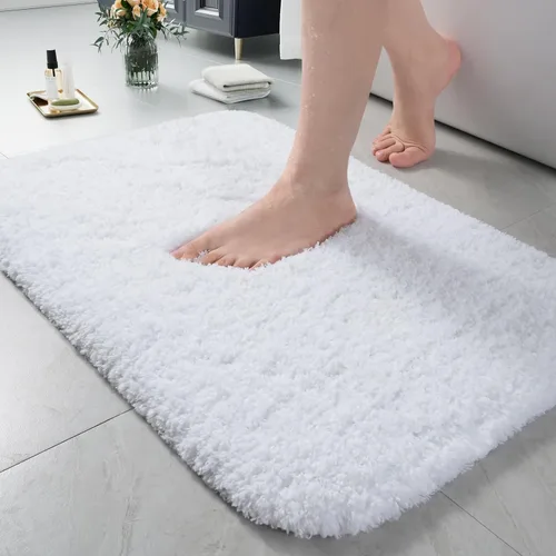 Miniatura 22 de LOCHAS - Tapete de baño de 24x70 pulgadas, suave, grueso y absorbente, hecho de microfibra, para el baño, lavable a máquina, tapete antideslizante