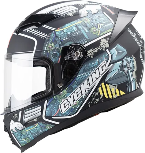 Miniatura 18 de Casco de motocicleta de cara completa, aprobado por DOT, casco de bicicleta de calle para adultos, hombres y mujeres, carcasa de ABS con visera
