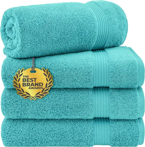 Miniatura 128 de Cotton Paradise - Juego de 4 toallas de mano para baño, 100% algodón turco, toallas suaves y absorbentes para la cara, toallas de mano color gris