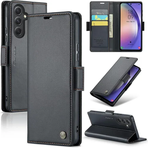 Compatible con Samsung Galaxy A54 - Funda tipo cartera con bloqueo RFID, funda de piel con función atril para Samsung Galaxy A54 5G de 6.4 pulgadas