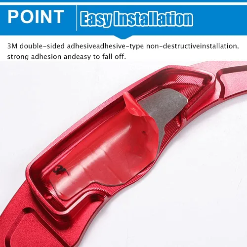 Miniatura 4 de Great-luck Extensiones de aluminio para palanca de cambios para volante, 2 unidades/juego (negro) para Tucson 2022 2023 Sonata 2020 2021 2022 2022
