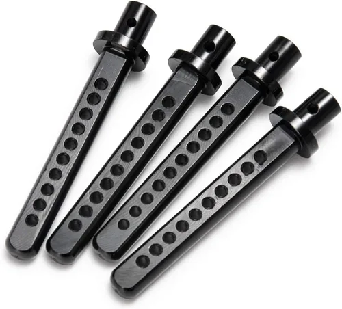 Miniatura 6 de 4 soportes de poste de cuerpo de aluminio para 1/10 RC Crawler Axial SCX10 (negro)
