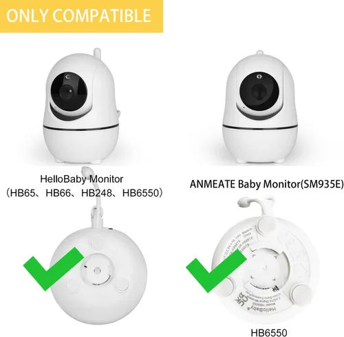 Miniatura 10 de Soporte flexible para monitor de bebé compatible con HelloBaby HB65/HB6550/HB6558/HB66/HB248, monitor ANMEATE SM935E/SM650, soporte para cámara