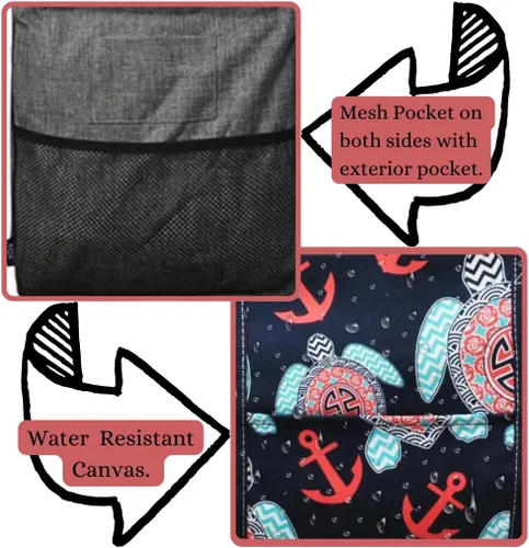 Miniatura 67 de NGIL Bolsa de comestibles reutilizable extra grande plegable de gran tamaño para comestibles, almacenamiento, picnic, playa, Bronco-negro occidental