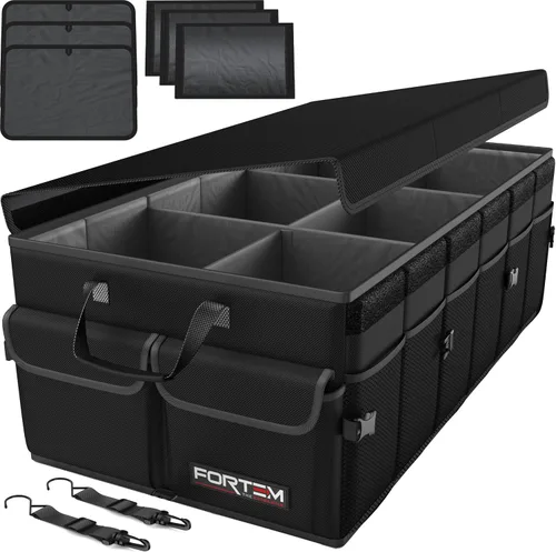 Miniatura 10 de FORTEM Organizador de maletero para SUV, organizador de maletero de automóvil, almacenamiento plegable, accesorios de coche para mujeres y hombres